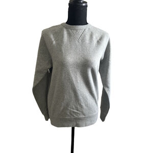 Women’s Classic Heather Grey French Terry Crew Sweatshirt, Size XXS